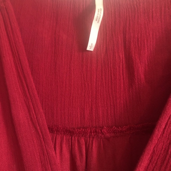 Free People Red NWOT Embroidered Flared Dress Size S Flirty PERFECT & STUNNING! - Picture 16 of 16